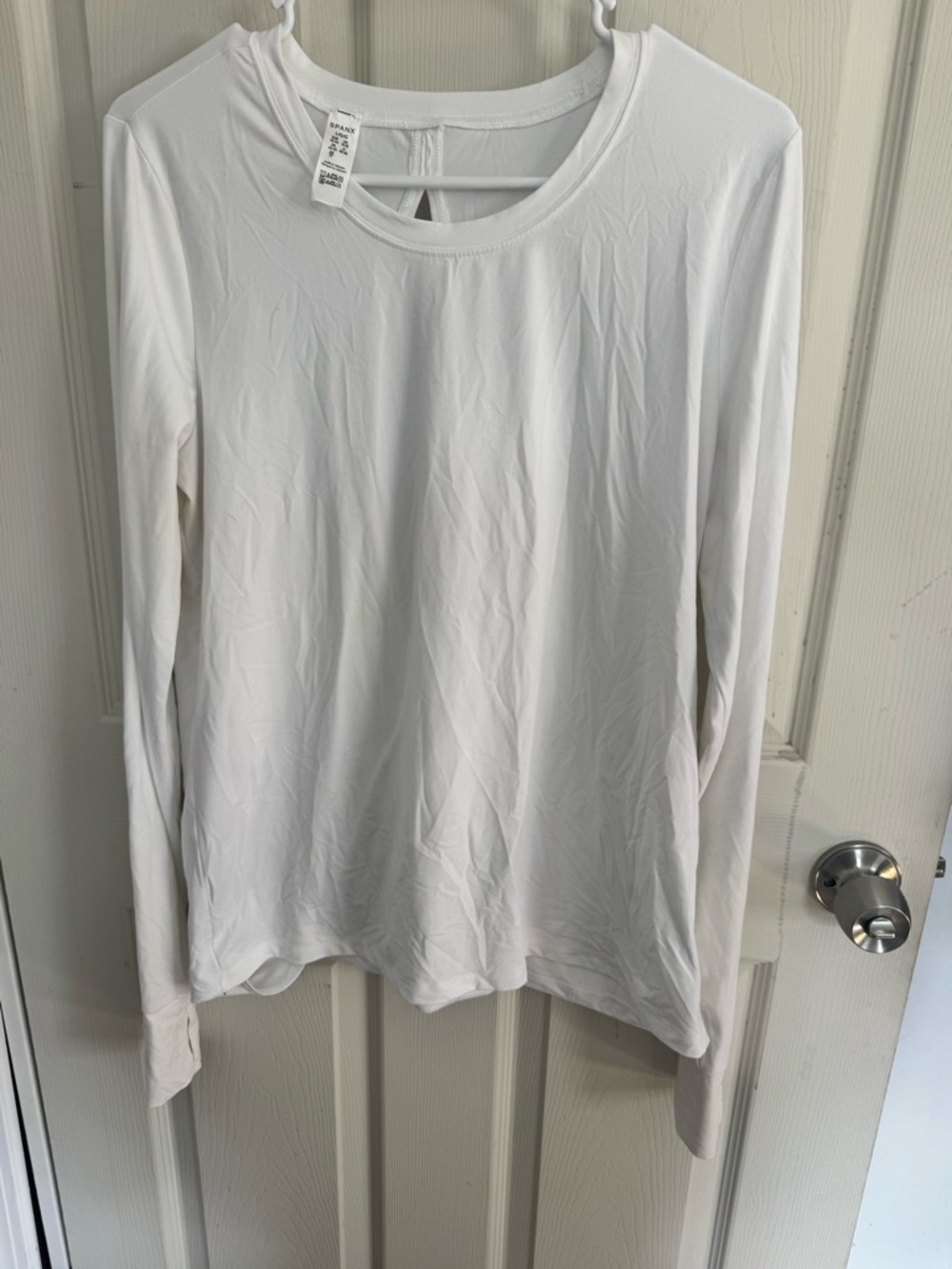 Spanx Butter Soft Wrap Back T-Shirt white size Large - Picture 3 of 12